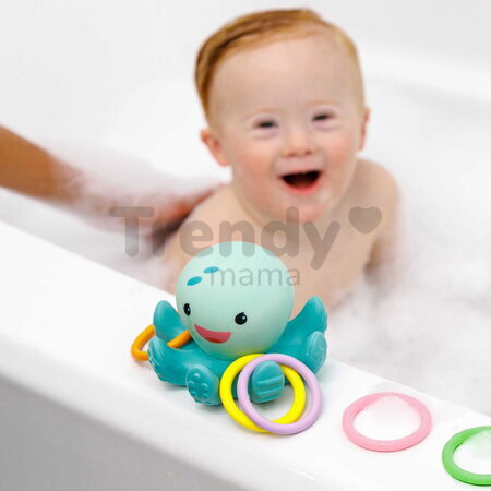 Chobotnica do vane Light Up Ring Catcher Infantino svietiaca s farebnými krúžkami od 4 mes INF305199-01