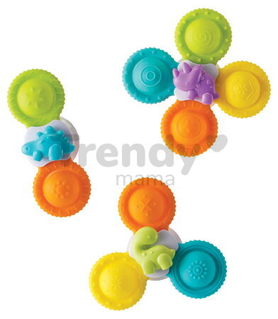 Spinner do vane Silicone Bath Pop Spinners Infantino 3 kusy s prísavkami od 4 mes INF305289
