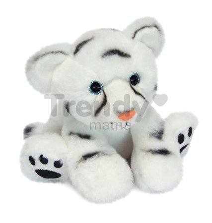 Plyšový snežný tiger Baby White Tiger Histoire d’ Ours v darčekovom balení biely 18 cm od 0 mes