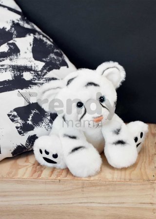 Plyšový snežný tiger Baby White Tiger Histoire d’ Ours v darčekovom balení biely 18 cm od 0 mes