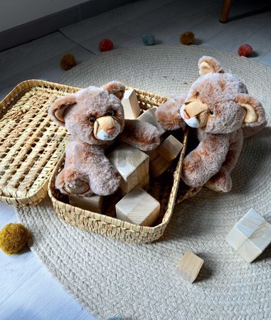 Plyšový lev Baby Lion Histoire d’ Ours v darčekovom balení hnedý 18 cm od 0 mes