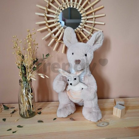 Plyšový klokan s mláďatkom Sydney the Kangaroo Histoire d’ Ours v darčekovom balení ružový 30 cm od 0 mes