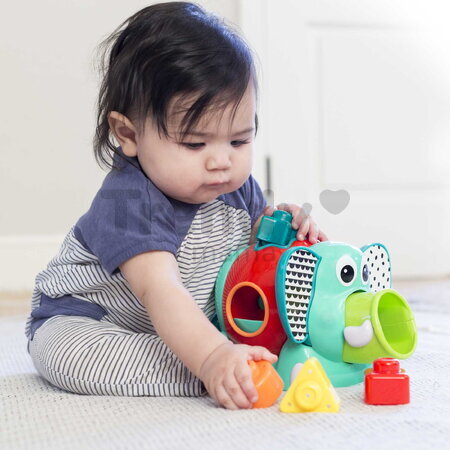 Slon s vkladacími tvarmi Jumbo Shape Sorter Infantino s pohyblivými ušami od 12 mes