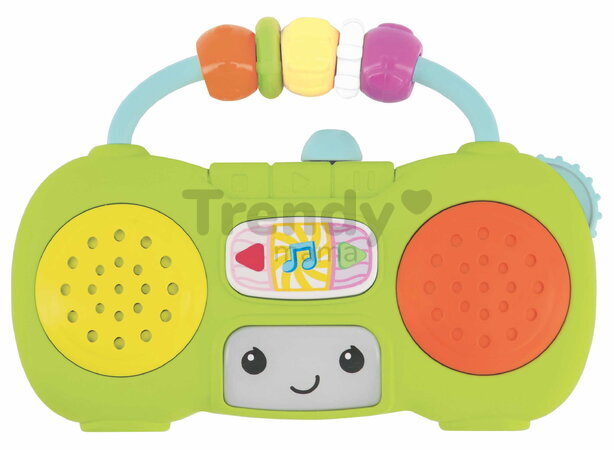 Hudobné mini rádio Music & Light Pretend Mini Boombox Infantino 5 melódií a blikajúce svetielko od 6 mes INF307038-01