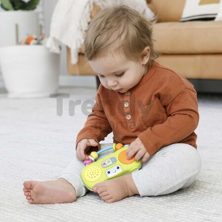 Hudobné mini rádio Music & Light Pretend Mini Boombox Infantino 5 melódií a blikajúce svetielko od 6 mes INF307038-01
