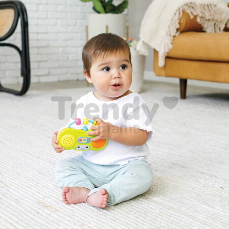 Hudobné mini rádio Music & Light Pretend Mini Boombox Infantino 5 melódií a blikajúce svetielko od 6 mes INF307038-01