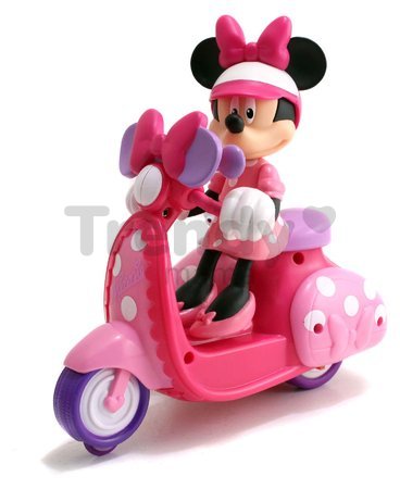 Motorka s prívesom na diaľkové ovládanie IRC Minnie Scooter Jada ružová dĺžka 19 cm