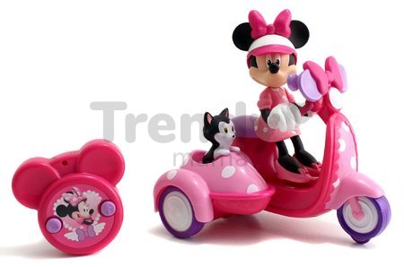 Motorka s prívesom na diaľkové ovládanie IRC Minnie Scooter Jada ružová dĺžka 19 cm