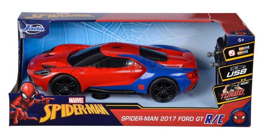 Autíčko na diaľkové ovládanie RC Marvel Spiderman 2027 Ford GT Jada dĺžka 29 cm 1:16 od 6 rokov