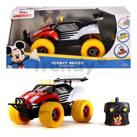 Autíčko na diaľkové ovládanie RC Mickey Mouse Buggy Jada terénne s odpružením dĺžka 25 cm 1:14 od 6 rokov