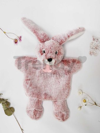 Plyšový zajačik na bábkové divadlo Bunny Puppet Sweety Mousse Histoire d’ Ours ružový 25 cm od 0 mes