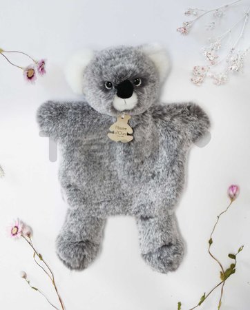 Plyšová koala na bábkové divadlo Koala Puppet Sweety Mousse Histoire d’ Ours sivá 25 cm od 0 mes