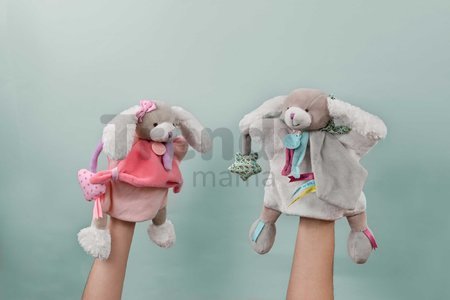Plyšový psík na bábkové divadlo Dog Toopi Boy Hand Puppet Doudou et Compagnie hnedý 28 cm od 0 mes