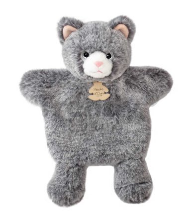 Plyšová mačička na bábkové divadlo Cat Puppet Sweety Mousse Histoire d’ Ours sivá 25 cm od 0 mes