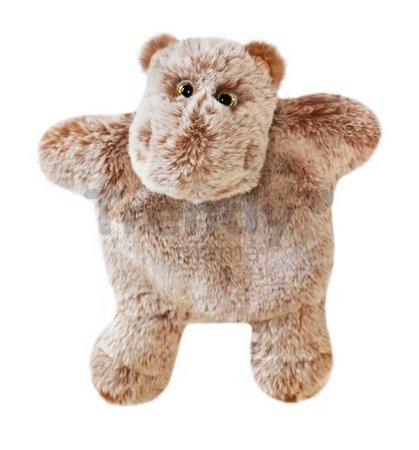 Plyšový hrošík na bábkové divadlo Hippo Puppet Sweety Mousse Histoire d’ Ours hnedý 25 cm od 0 mes