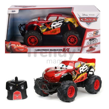 Autíčko na diaľkové ovládanie RC Blesk McQueen Off Road Jada terénne s odpružením dĺžka 25 cm 1:14 od 6 rokov