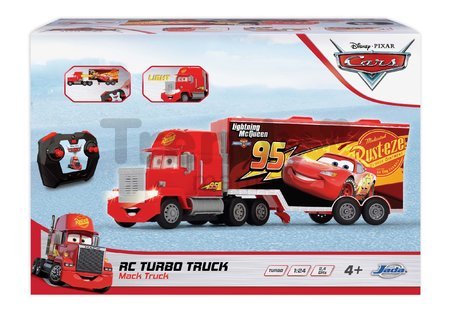 Autíčko s prívesom na diaľkové ovládanie RC Cars 3 Turbo Mack Truck Jada so svetlom a zvukom dĺžka 46 cm od 4 rokov