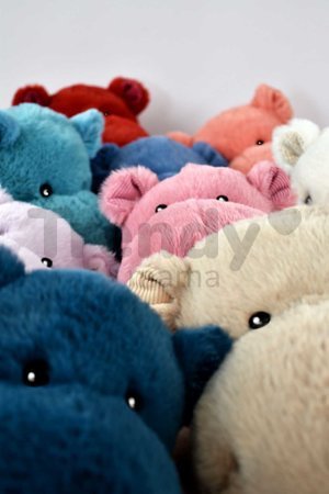 Plyšový hrošík Hip'Pop Histoire d’ Ours modrý 40 cm od 0 mes