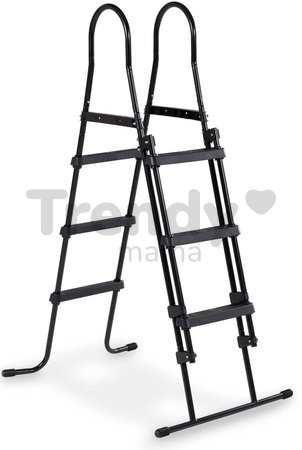 Schody k bazénu pool ladder Exit Toys pre výšku 91 - 107 cm kovový rám protišmykové čierne