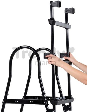 Schody k bazénu pool ladder Exit Toys pre výšku 91 - 107 cm kovový rám protišmykové čierne