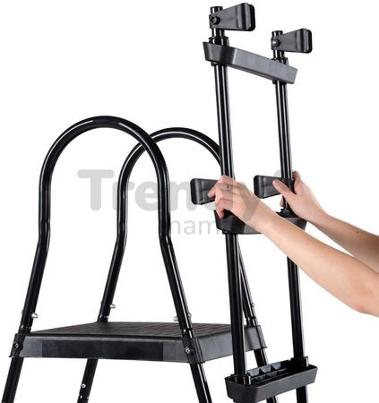 Schody k bazénu pool ladder Exit Toys pre výšku 108 - 122 cm kovový rám protišmykové čierne