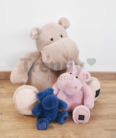 Plyšový hrošík Hip'Pop Histoire d’ Ours modrý 25 cm od 0 mes
