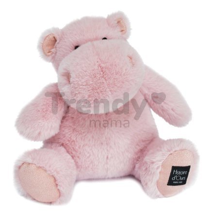 Plyšový hrošík Hip'Pie Histoire d’ Ours ružový 25 cm od 0 mes