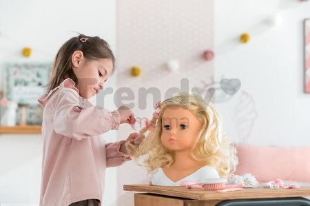 Kadernícka česacia hlava Hairdressing Head Corolle s krásne jemnými voňavými vláskami a 20 doplnkami od 3 rokov