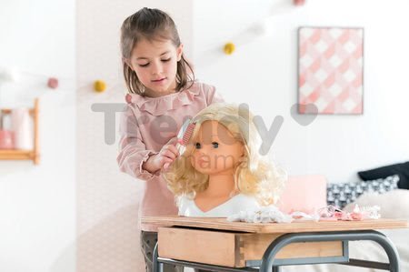 Kadernícka česacia hlava Hairdressing Head Corolle s krásne jemnými voňavými vláskami a 20 doplnkami od 3 rokov