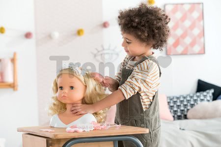 Kadernícka česacia hlava Hairdressing Head Corolle s krásne jemnými voňavými vláskami a 20 doplnkami od 3 rokov