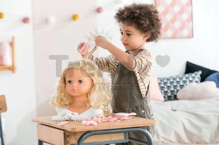 Kadernícka česacia hlava Hairdressing Head Corolle s krásne jemnými voňavými vláskami a 20 doplnkami od 3 rokov