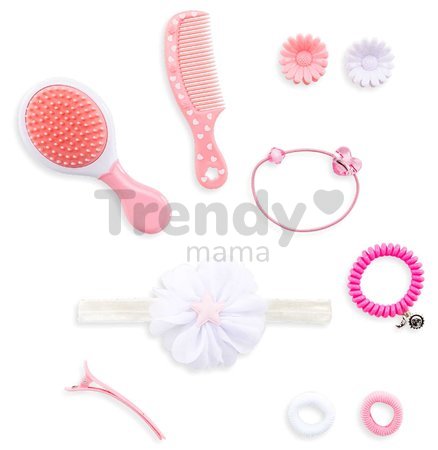 Kadernícka hlava na česanie Styling Head Corolle s krásne jemnými blond vláskami 25 cm a 10 doplnkov