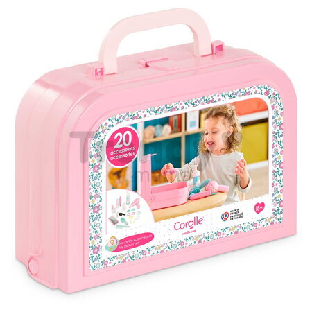 Kozmetický kufrík My Beauty Set Corolle 20 doplnkov s nálepkami od 18 mes