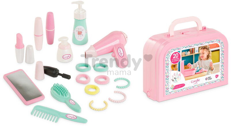 Kozmetický kufrík My Beauty Set Corolle 20 doplnkov s nálepkami od 18 mes