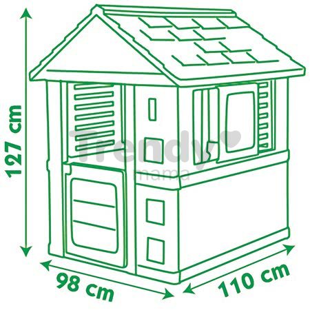 Domček Nature Smoby s UV filtrom bielo-zelený od 24 mes