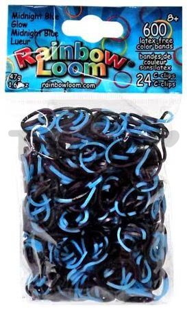 Rainbow Loom originálne gumičky svietiace polnočné 600 kusov od 6 rokov