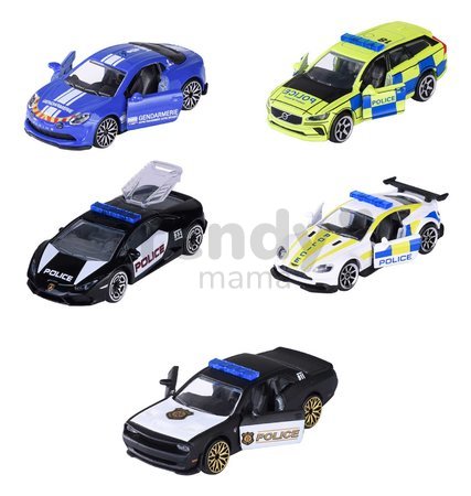 Autíčka záchranárske Rescue World 5 Pieces Majorette kovové sada 5 druhov v darčekovom balení dĺžka 7,5 cm 1:64 cm