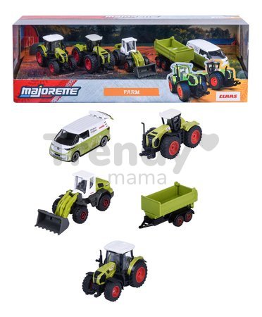Autíčka farmárske Farm Vehicle Gift Pack Majorette kovové sada 5 druhov v darčekovom balení dĺžka 7,5 cm 1:64 cm
