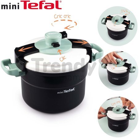 Tlakový hrniec Tefal Clipso Pressure Cooker Smoby s otváracím systémom šedo-olivový