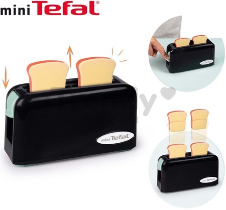 Hriankovač Tefal Toaster Express Smoby s dvoma chlebíkmi a vyskakovacou mechanikou šedo-olivový
