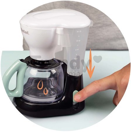 Kávovar Tefal Coffee Express Smoby s filtrom a nádobou na vodu šedo-olivový