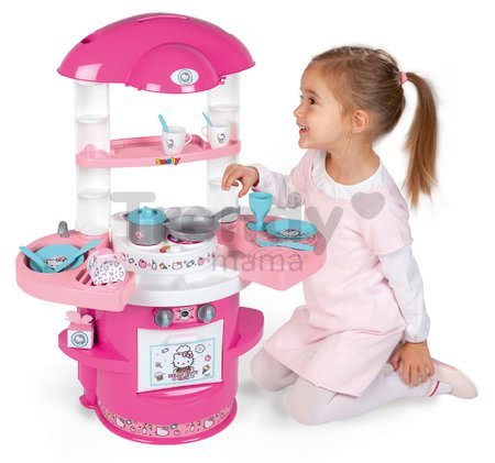 Kuchynka pre najmenších Hello Kitty Cooky Smoby so 17 doplnkami od 18 mes