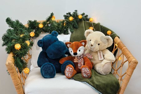 Plyšový hrošík Hip'Pop Histoire d’ Ours modrý 40 cm od 0 mes