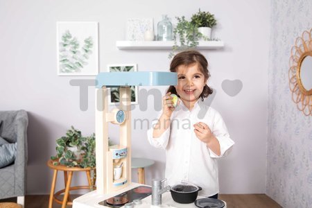 Kuchynka elektronická Bon Appetit Kitchen Smoby s kávovarom a chladnička s rúrou na pečenie 23 doplnkov 96 cm výška/49 cm pult