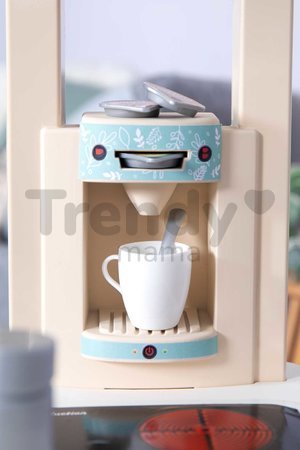 Kuchynka s elektronickými funkciami Cherry Kitchen Smoby s jedálenským pultom a spotrebičmi 25 doplnkov - 96 cm výška/49 cm pult