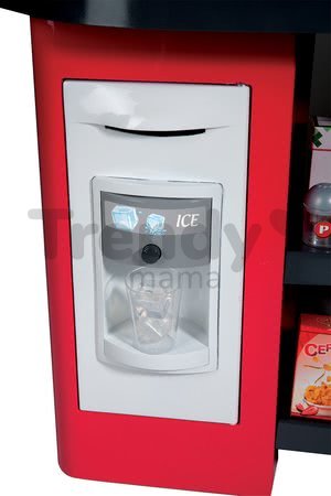 Kuchynka Tefal Studio XXL Smoby elektronická s magickým bublaním a ľadom s 38 doplnkami červeno-strieborná