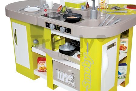 Kuchynka Tefal Studio XL Smoby elektronická s magickou cestovinou, kolou, kávovarom a 36 doplnkami zelená