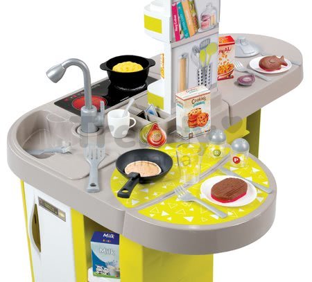 Kuchynka Tefal Studio XL Smoby elektronická s magickou cestovinou, kolou, kávovarom a 36 doplnkami zelená