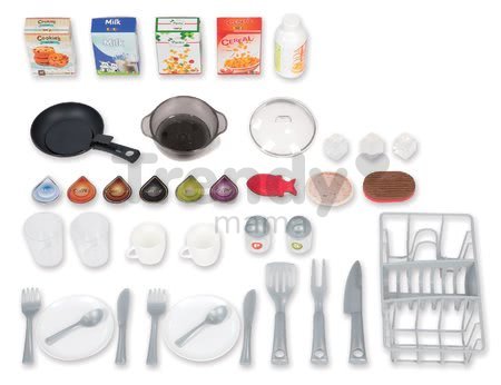 Kuchynka Tefal Studio XXL Bubble Smoby elektronická s magickým bublaním, sódou, kávovarom a 38 doplnkami červená