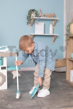 Kuchynka elektronická s práčkou a žehliacou doskou Tefal Cleaning Kitchen 360° Smoby so zvukmi a funkčnými spotrebičmi 36 doplnkov 100 cm výška/51 cm 